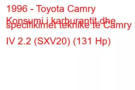 1996 - Toyota Camry
Konsumi i karburantit dhe specifikimet teknike të Camry IV 2.2 (SXV20) (131 Hp)