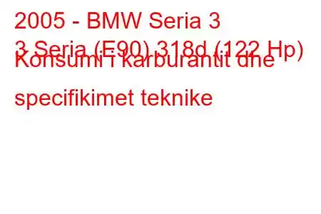 2005 - BMW Seria 3
3 Seria (E90) 318d (122 Hp) Konsumi i karburantit dhe specifikimet teknike