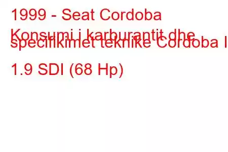 1999 - Seat Cordoba
Konsumi i karburantit dhe specifikimet teknike Cordoba II 1.9 SDI (68 Hp)