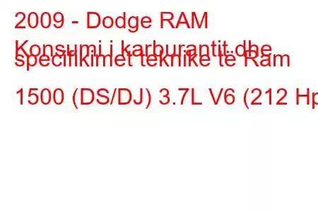 2009 - Dodge RAM
Konsumi i karburantit dhe specifikimet teknike të Ram 1500 (DS/DJ) 3.7L V6 (212 Hp)