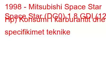 1998 - Mitsubishi Space Star
Space Star (DG0) 1.8 GDI (122 Hp) Konsumi i karburantit dhe specifikimet teknike