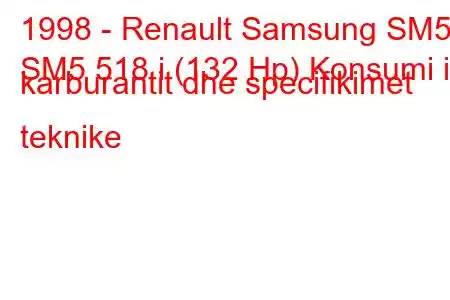 1998 - Renault Samsung SM5
SM5 518 i (132 Hp) Konsumi i karburantit dhe specifikimet teknike