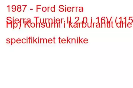 1987 - Ford Sierra
Sierra Turnier II 2.0 i 16V (115 Hp) Konsumi i karburantit dhe specifikimet teknike