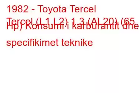 1982 - Toyota Tercel
Tercel (L1,L2) 1.3 (AL20) (65 Hp) Konsumi i karburantit dhe specifikimet teknike