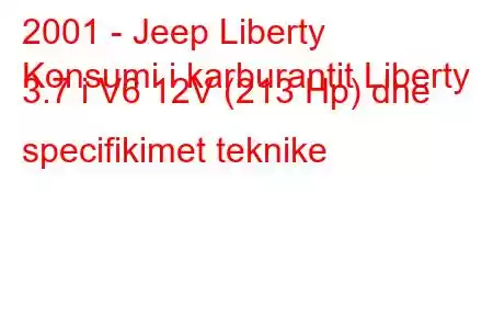 2001 - Jeep Liberty
Konsumi i karburantit Liberty 3.7 i V6 12V (213 Hp) dhe specifikimet teknike