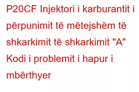 P20CF Injektori i karburantit i përpunimit të mëtejshëm të shkarkimit të shkarkimit 