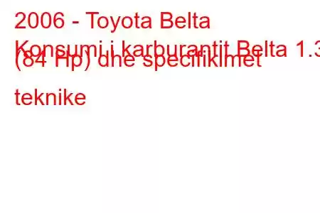 2006 - Toyota Belta
Konsumi i karburantit Belta 1.3 (84 Hp) dhe specifikimet teknike