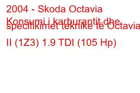 2004 - Skoda Octavia
Konsumi i karburantit dhe specifikimet teknike të Octavia II (1Z3) 1.9 TDI (105 Hp)