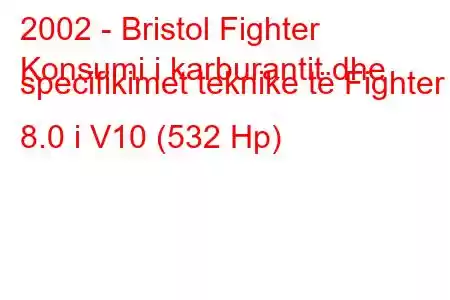 2002 - Bristol Fighter
Konsumi i karburantit dhe specifikimet teknike të Fighter 8.0 i V10 (532 Hp)