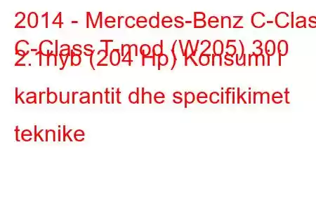 2014 - Mercedes-Benz C-Class
C-Class T-mod (W205) 300 2.1hyb (204 Hp) Konsumi i karburantit dhe specifikimet teknike