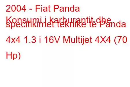 2004 - Fiat Panda
Konsumi i karburantit dhe specifikimet teknike të Panda 4x4 1.3 i 16V Multijet 4X4 (70 Hp)