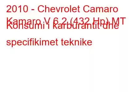 2010 - Chevrolet Camaro
Kamaro V 6.2 (432 Hp) MT Konsumi i karburantit dhe specifikimet teknike