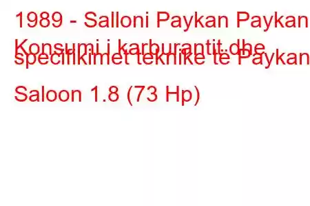 1989 - Salloni Paykan Paykan
Konsumi i karburantit dhe specifikimet teknike të Paykan Saloon 1.8 (73 Hp)