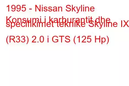 1995 - Nissan Skyline
Konsumi i karburantit dhe specifikimet teknike Skyline IX (R33) 2.0 i GTS (125 Hp)