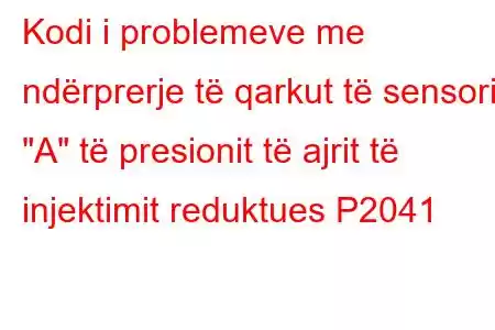 Kodi i problemeve me ndërprerje të qarkut të sensorit 