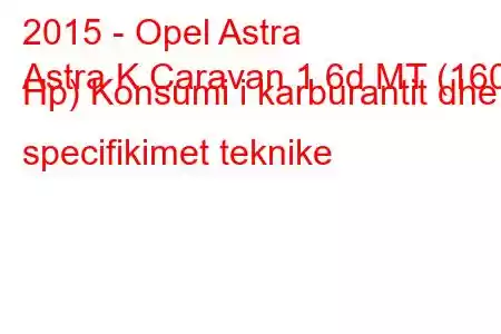 2015 - Opel Astra
Astra K Caravan 1.6d MT (160 Hp) Konsumi i karburantit dhe specifikimet teknike