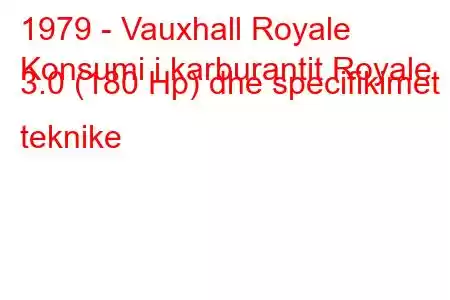 1979 - Vauxhall Royale
Konsumi i karburantit Royale 3.0 (180 Hp) dhe specifikimet teknike