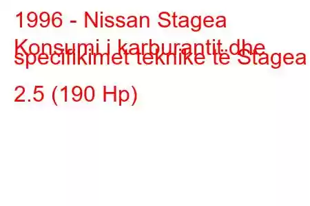 1996 - Nissan Stagea
Konsumi i karburantit dhe specifikimet teknike të Stagea 2.5 (190 Hp)