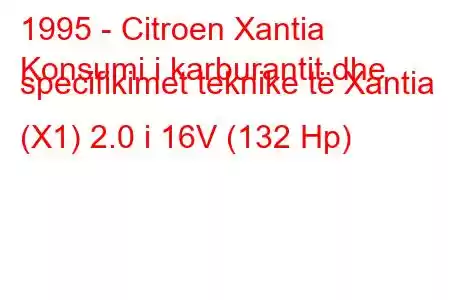 1995 - Citroen Xantia
Konsumi i karburantit dhe specifikimet teknike të Xantia (X1) 2.0 i 16V (132 Hp)