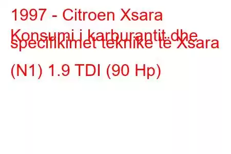 1997 - Citroen Xsara
Konsumi i karburantit dhe specifikimet teknike të Xsara (N1) 1.9 TDI (90 Hp)