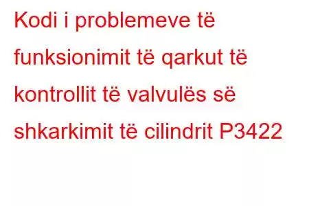 Kodi i problemeve të funksionimit të qarkut të kontrollit të valvulës së shkarkimit të cilindrit P3422