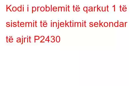 Kodi i problemit të qarkut 1 të sistemit të injektimit sekondar të ajrit P2430