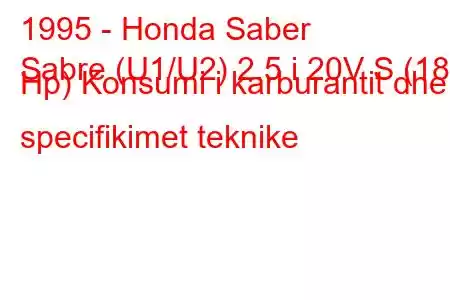 1995 - Honda Saber
Sabre (U1/U2) 2.5 i 20V S (180 Hp) Konsumi i karburantit dhe specifikimet teknike