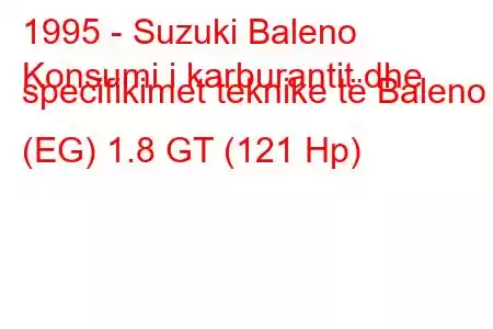 1995 - Suzuki Baleno
Konsumi i karburantit dhe specifikimet teknike të Baleno (EG) 1.8 GT (121 Hp)