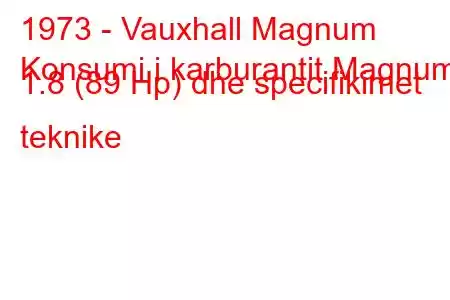 1973 - Vauxhall Magnum
Konsumi i karburantit Magnum 1.8 (89 Hp) dhe specifikimet teknike