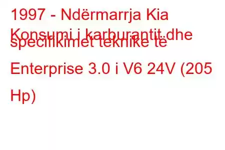 1997 - Ndërmarrja Kia
Konsumi i karburantit dhe specifikimet teknike të Enterprise 3.0 i V6 24V (205 Hp)