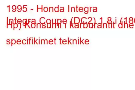 1995 - Honda Integra
Integra Coupe (DC2) 1.8 i (180 Hp) Konsumi i karburantit dhe specifikimet teknike