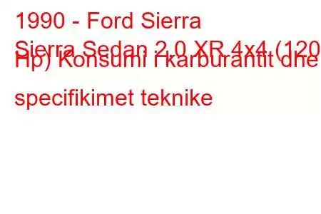 1990 - Ford Sierra
Sierra Sedan 2.0 XR 4x4 (120 Hp) Konsumi i karburantit dhe specifikimet teknike