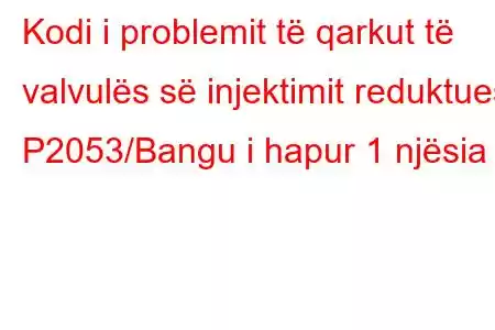 Kodi i problemit të qarkut të valvulës së injektimit reduktues P2053/Bangu i hapur 1 njësia 2