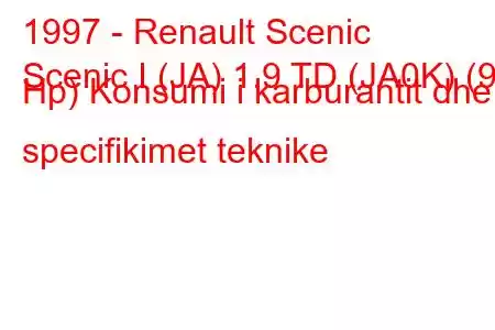 1997 - Renault Scenic
Scenic I (JA) 1.9 TD (JA0K) (90 Hp) Konsumi i karburantit dhe specifikimet teknike