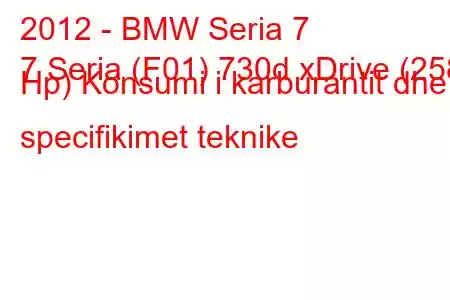 2012 - BMW Seria 7
7 Seria (F01) 730d xDrive (258 Hp) Konsumi i karburantit dhe specifikimet teknike