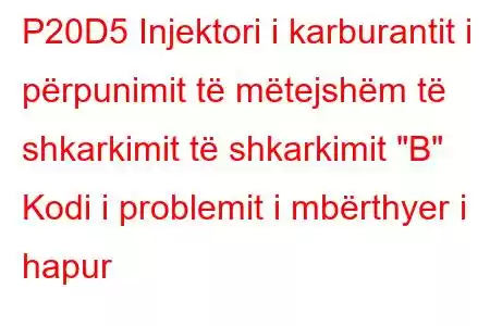 P20D5 Injektori i karburantit i përpunimit të mëtejshëm të shkarkimit të shkarkimit 