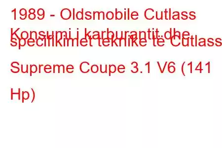 1989 - Oldsmobile Cutlass
Konsumi i karburantit dhe specifikimet teknike të Cutlass Supreme Coupe 3.1 V6 (141 Hp)