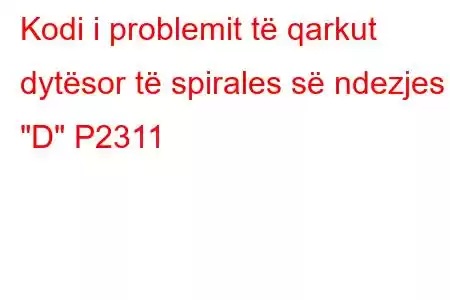 Kodi i problemit të qarkut dytësor të spirales së ndezjes 