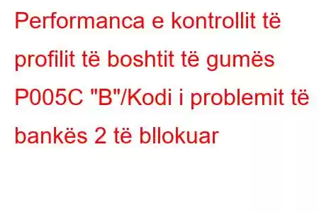 Performanca e kontrollit të profilit të boshtit të gumës P005C 