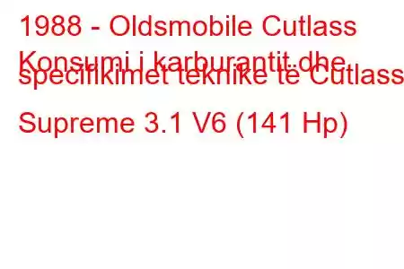 1988 - Oldsmobile Cutlass
Konsumi i karburantit dhe specifikimet teknike të Cutlass Supreme 3.1 V6 (141 Hp)