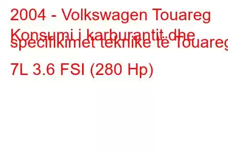 2004 - Volkswagen Touareg
Konsumi i karburantit dhe specifikimet teknike të Touareg 7L 3.6 FSI (280 Hp)