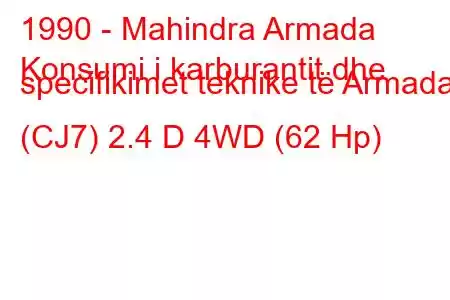 1990 - Mahindra Armada
Konsumi i karburantit dhe specifikimet teknike të Armada (CJ7) 2.4 D 4WD (62 Hp)