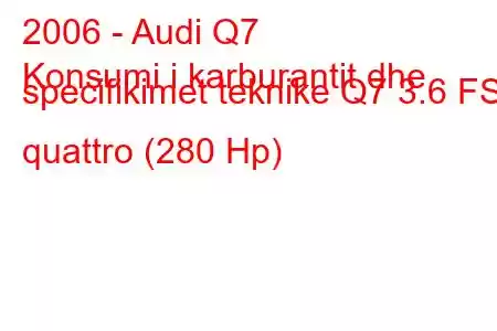 2006 - Audi Q7
Konsumi i karburantit dhe specifikimet teknike Q7 3.6 FSI quattro (280 Hp)