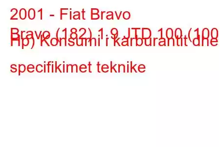 2001 - Fiat Bravo
Bravo (182) 1.9 JTD 100 (100 Hp) Konsumi i karburantit dhe specifikimet teknike