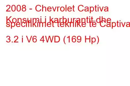 2008 - Chevrolet Captiva
Konsumi i karburantit dhe specifikimet teknike të Captiva 3.2 i V6 4WD (169 Hp)