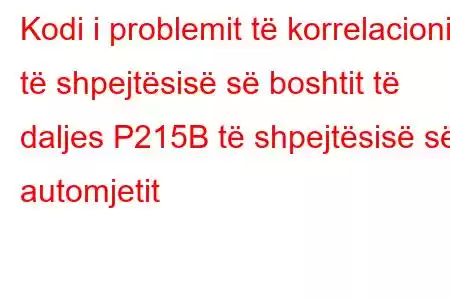 Kodi i problemit të korrelacionit të shpejtësisë së boshtit të daljes P215B të shpejtësisë së automjetit