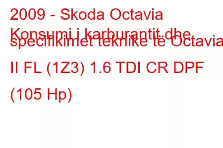 2009 - Skoda Octavia
Konsumi i karburantit dhe specifikimet teknike të Octavia II FL (1Z3) 1.6 TDI CR DPF (105 Hp)