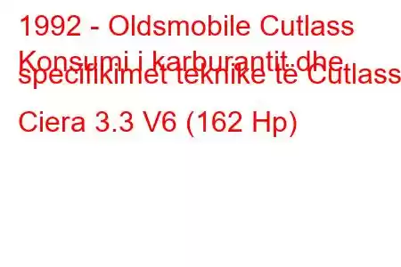 1992 - Oldsmobile Cutlass
Konsumi i karburantit dhe specifikimet teknike të Cutlass Ciera 3.3 V6 (162 Hp)