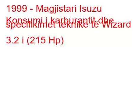 1999 - Magjistari Isuzu
Konsumi i karburantit dhe specifikimet teknike të Wizard 3.2 i (215 Hp)