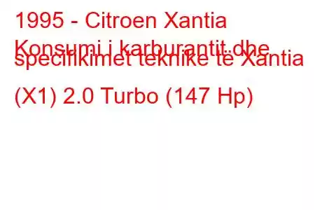 1995 - Citroen Xantia
Konsumi i karburantit dhe specifikimet teknike të Xantia (X1) 2.0 Turbo (147 Hp)